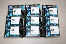 Lot of 9 Original HP 60 Tri-Color Genuine Ink Cartridge Exp. 3/2016