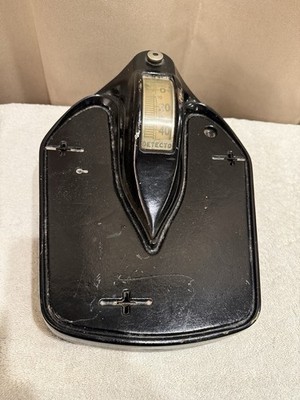 Vintage Detecto Mid-Century Art Deco Bubble Dial Black Chrome Bathroom Scale 