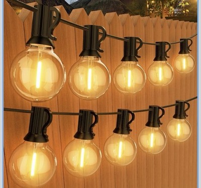 Gterrasse Festoon Lights Außen 45M/150FT Außen Lichterkette Netzbetrieben