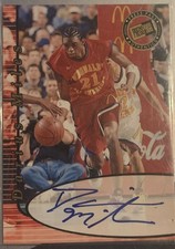 Darius Miles Press Pass 2000 Basketball Rookie autograph card McDonald’s Blazers. rookie card picture