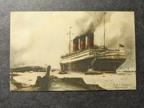 Carte postale inutilisée British Steamer RMS BERENGARIA, couverture navale Cunard Line  - Photo 1/2