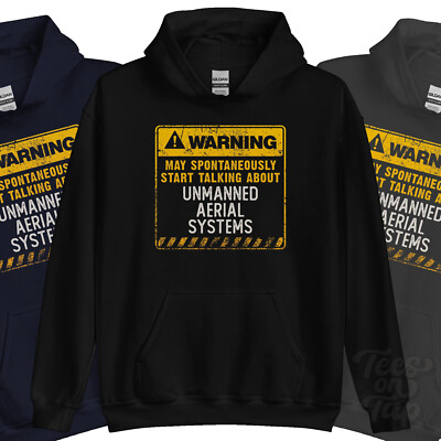 WARNUNG KANN SPONTAN ÜBER UNBEMANNTE LUFTFAHRTSYSTEME SPRECHEN HOODIE
