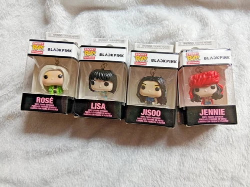 Funko Pocket Pop! Keychain BlackPink Jisoo Lisa Jennie Rose Set of 4 Keychains