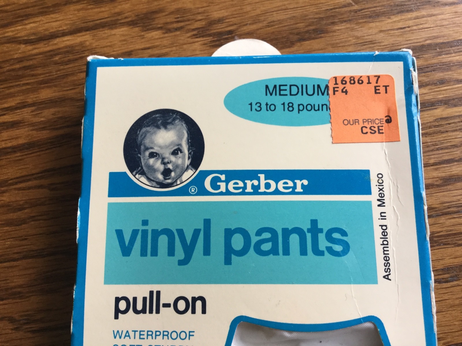Vintage Gerber Vinyl Pants Pull on Medium Baby 1318 lbs1987 New In Box
