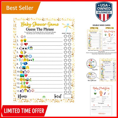 Baby Shower Games Guess The Phrase Prediction Cards 30 Thick - Main Image