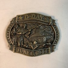 Vintage D-Day June 6, 1944 The Normandy Invasion Daisy Commemorative Buckle