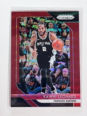 2018-19 Panini Prizm Ruby Wave Prizm Kawhi Leonard #53 Spurs