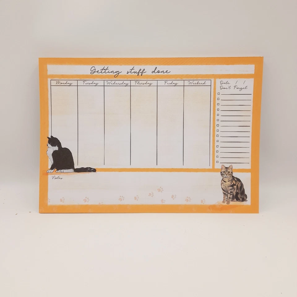 A4 Weekly Planner - 52 Tear-Off Sheets - Organiser - Cats Protection
