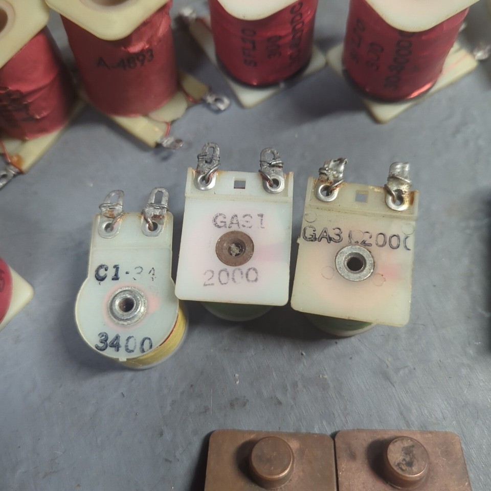 Huge Lot of Pinball Parts Coils Sockets Bumbers Joysticks Bulbs Vintage