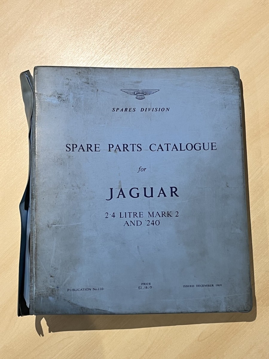 Jaguar 2.4L Mk 2 & 240 Original Spare Parts Catalogue 1969
