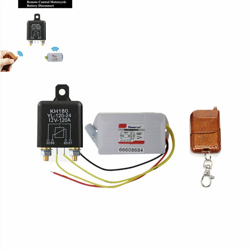 Wireless Remote Control 12V Battery Disconnect Cut Off Isolator Master Switch - Image 2 of 4