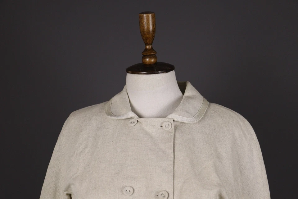 Chaqueta Blazer ROJA VALENTINO Marfil Lino Doble Pecho Tejido Talla L Foto 4 de 4