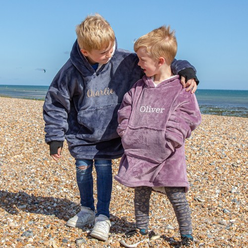 Personalised Children's Sherpa Style Hoodie, Wearable Blanket - Picture 2 of 31