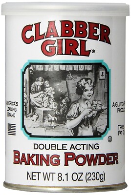 Clabber Girl Double Acting Baking Powder 8.1 oz  Fast & Reliable Rise