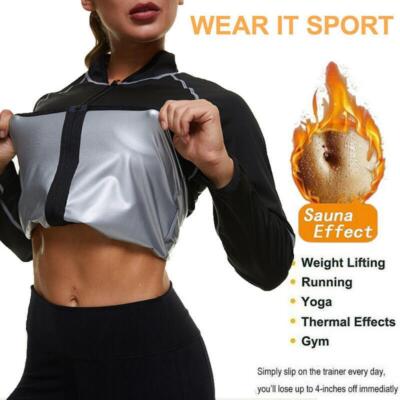 Hot Sweat Slimming Men Body Shaper Sauna Suit Jacket Speed Up Weight Loss US