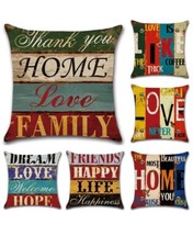Akpower Linen Like Alphabet Style Throw Pillow Covers Decorative 18x18