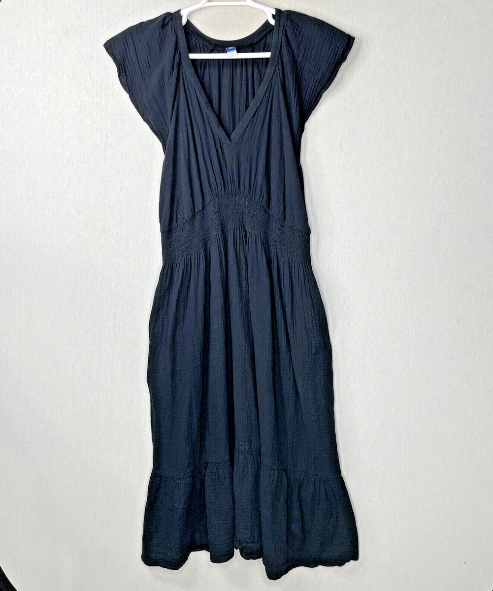 navy blue babydoll dress ModCloth NWT Sunshine Serenade - - Size Medium This garment fits true to size Petite Medium 90s Navy Blue