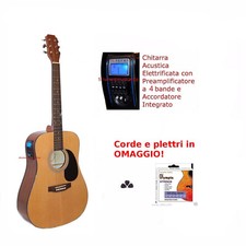 Chitarra Acustica Elettrificata Elettroacustica Accordatore integrato 41"+OMAGGI