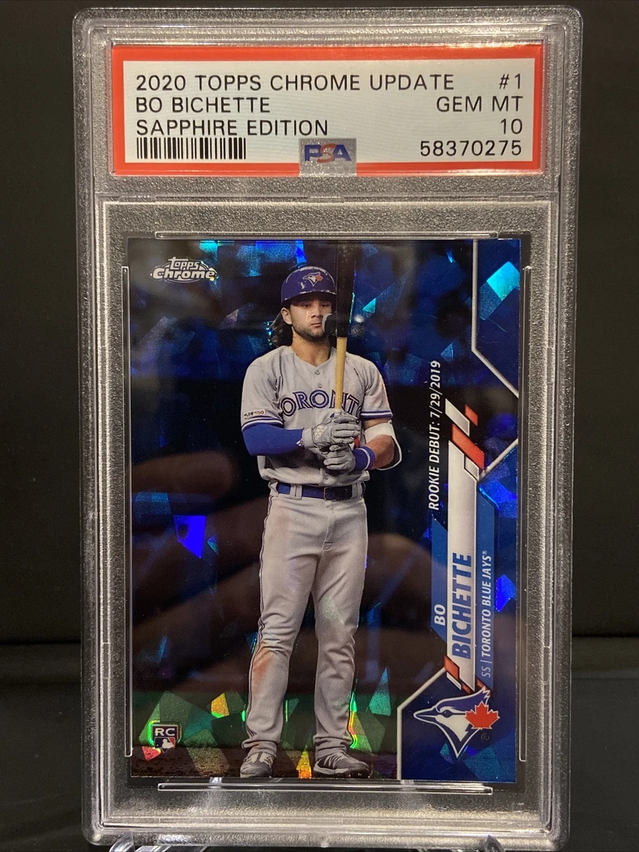 2020 Topps Chrome Update Sapphire Edition Bo Bichette Rookie Card PSA 10