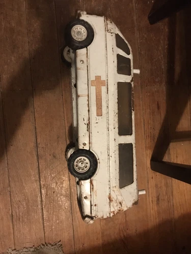 1974 MIGHTY TONKA RESCUE VEHICLE AMBULANCE Rare Metal toy