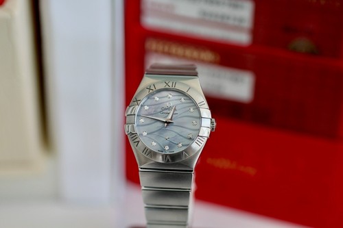Omega Constellation Ladies Diamond Dial 27mm 12310276057001 2015 Full Set - 第 7/18 張圖片