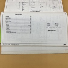 1984-87 Klm Auto Toyota Pickup Diesel Electrical Wiring Diagrams Sheets
