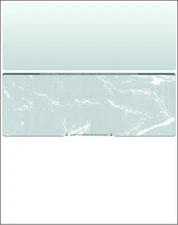 25 Blank Check Stock Paper - Check in Middle - Green Marble