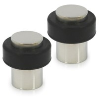 2X TüRstopper Aus Poliertem Edelstahl, BodentüRstopper Mit Gummipuffer