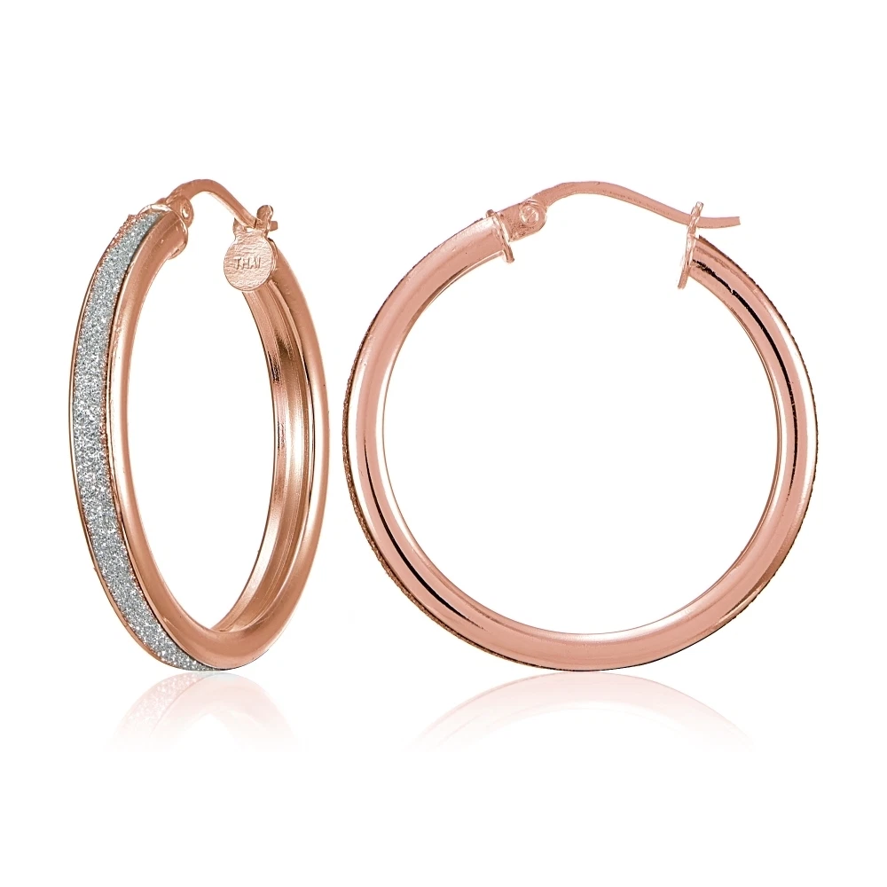 Rose gold oval earrings outlet