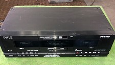 Pyle PT-649D Dual Cassette Deck-Parts Or Repair. Untested