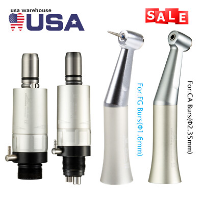 Dental 1:1 Slow Low Speed Handpiece Straight Contra Angle Air Motor /Kit 2H 4H