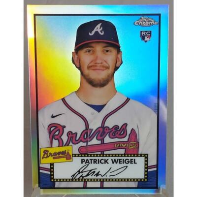 2022 Topps Chrome Platinum Anniversary Patrick Weigel Silver Refractor RC Braves