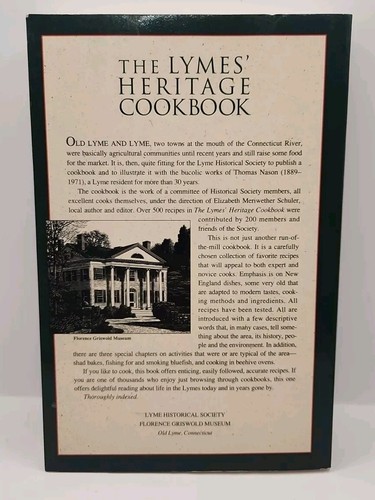 1991 The Lymes Heritage cookbook paperback by lyme Historical Society Book - Picture 4 of 6
