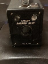 Vintage Kodak Target Brownie Six 20 Box Camera Black USA Untested