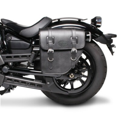 Satteltasche 10L für Yamaha XV 1700 Road Star Warrior schwarz links