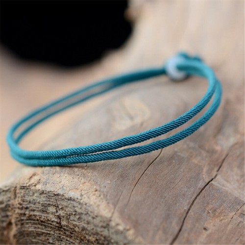 Women Adjustable Bracelet Lucky bracelet Handmade Men Knots Rope Cord String - Picture 6 of 20