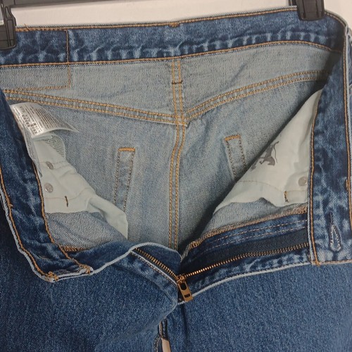 Levis Jeans Men's 33x34 Blue Denim Pants 505 Straight Fit Cotton Medium Wash - Picture 9 of 14