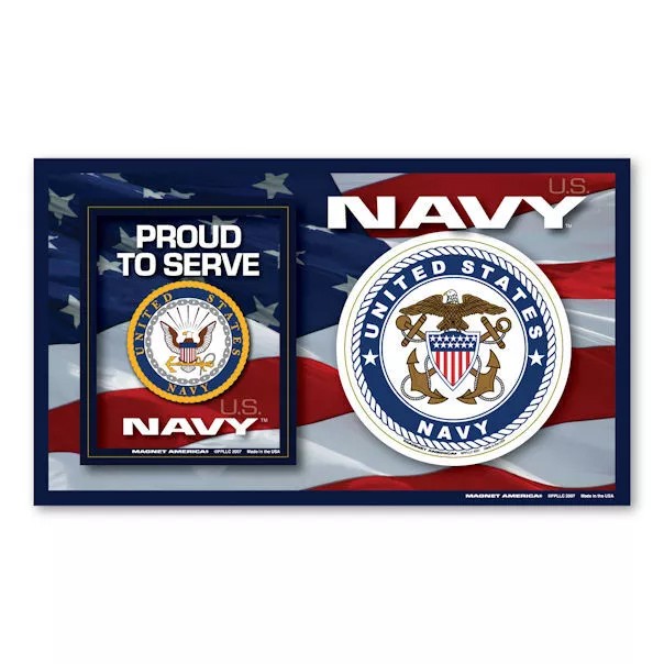 Горжусь тем, что служу в Военно-морском флоте США в магнитной рамке для фотографий
