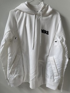 sacai × NIKE フーディー 白白 サイズM sacai - NIKE SACAI Hoodie ナイキ サカイ パーカー White XLの