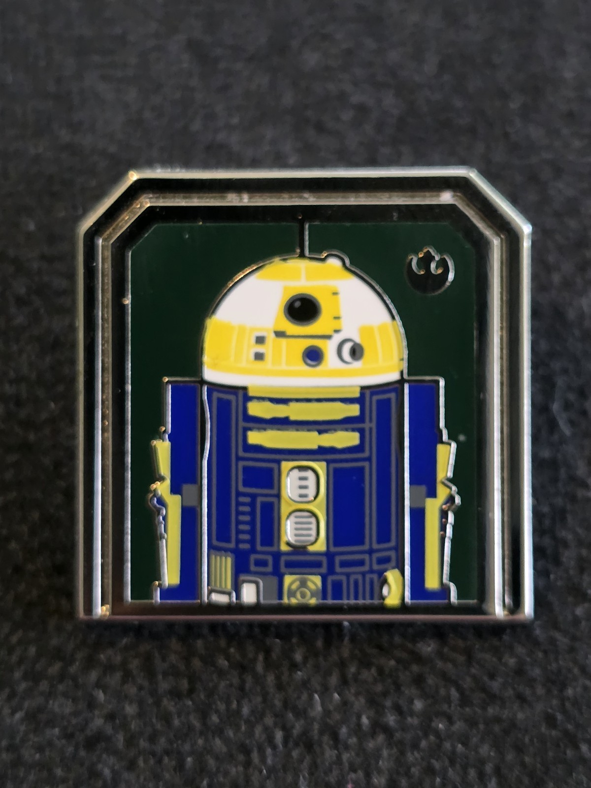 Disney World WDW Hidden Mickey Star Wars Droids R2-B1 Blue Yellow 2024 Pin (18)