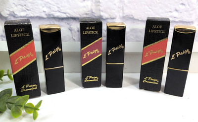 VNTG NIB LOT 3! Aloe Vera L Paige Cosmetics Lipstick #57 Purse Travel Elite USA