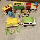 Vintage 1980 Little People Play Family Pop-Up Camper Set 992 + Circus Trains 991