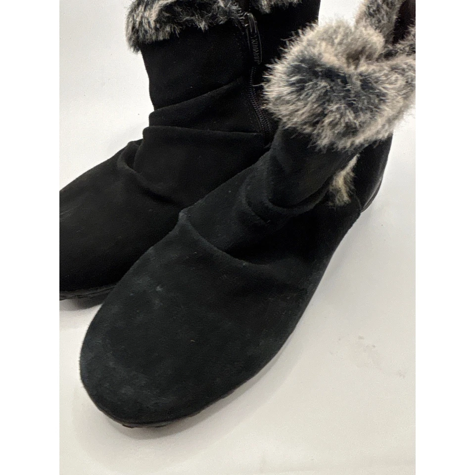 Botas de invierno Khombu negras de gamuza forradas de piel sintética para mujer talla 10 Foto 3 de 4