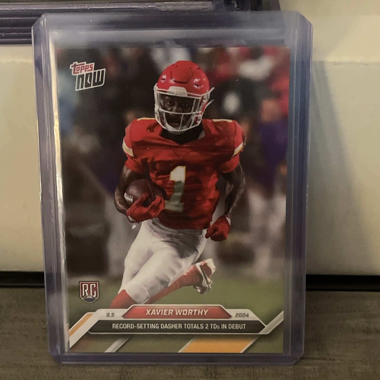 2024 Topps NOW Xavier Worthy RC Rookie #1 Chiefs