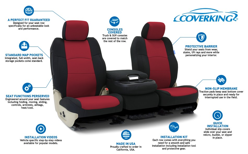 Coverking Genuine Neoprene Tailored Seat Covers for BMW i8 - Made to Order