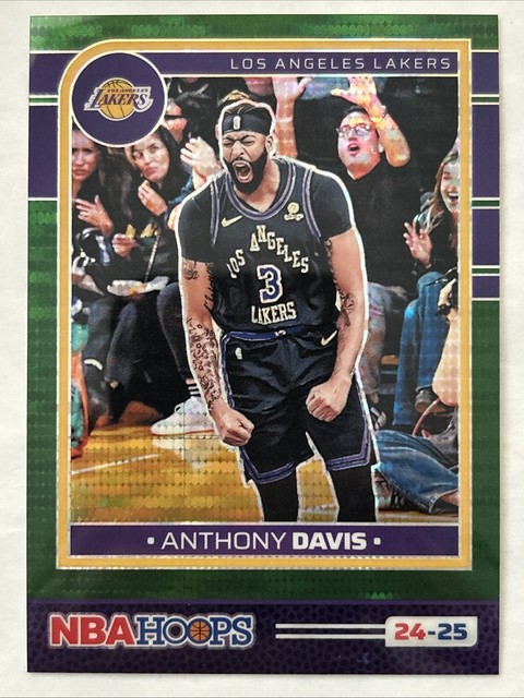 2024-25 Panini NBA Hoops Premium Stock Green Pulsar Prizm, Anthony Davis #ed /25