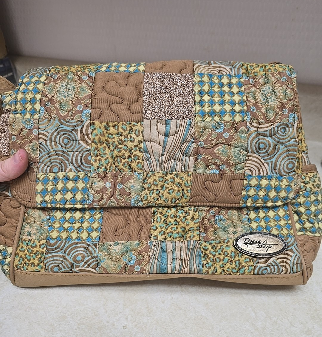 Vtg Donna Sharp Mixed Pattern Patchwork Quilted B… - image 2