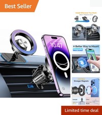 for Magsafe Car Mount Strong Magnets Magnetic Phone Holder for Car Phone Hold...