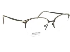 RUUD VAN DYKE 1272T-3 Brown Half-Rimless Titanium Eyeglasses Frames 52-18 135