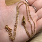 18k Yellow Gold Plated Spiral Shell Charm Pendant Necklace 12-18in Rope Chain SS — photo 3